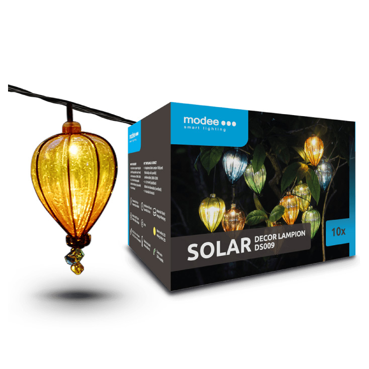 Solarni LED niz 4.9 m, 10 lampiona -
