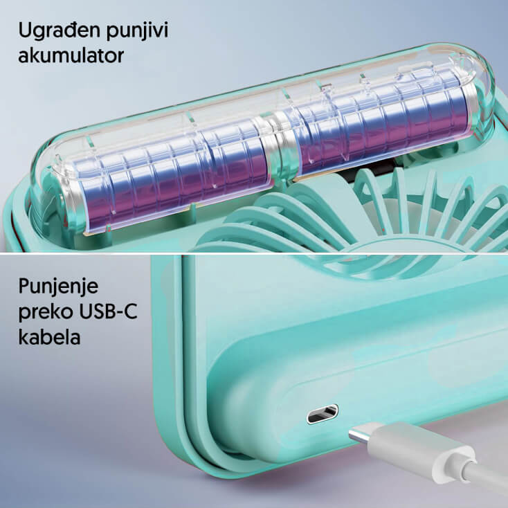 Stoni USB mini ventilator sa displejem - Stoni ventilatori