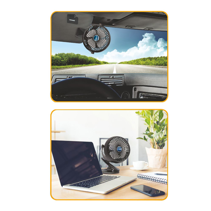 Stoni punjivi ventilator 10cm, sa štipaljkom - Stoni ventilatori