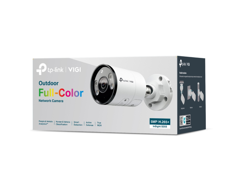 TP-Link VIGI 5MP IP bullet, IR + White LED 30m, F1.6 - IP kamere