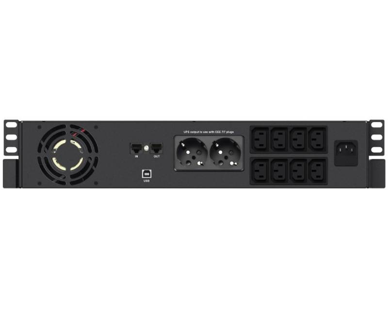UPS 2000VA 1200W Line Interactive rack sa šuko i IEC izlazima - Pretvarači napona