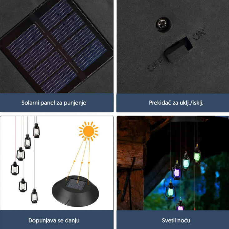 Viseća solarna LED lampa mini fenjeri - Led spoljna rasveta