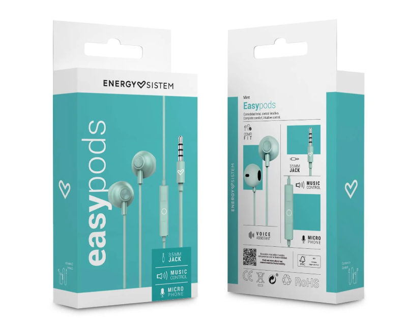 Energy Sistem žične bubice sa mikrofonom 3.5mm mint (ZVU03292)