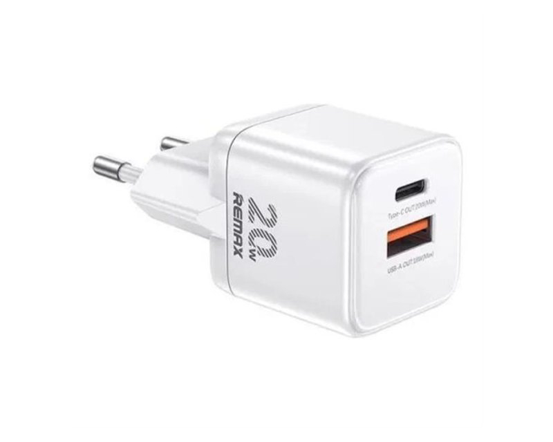 Remax 20W punjač USB-C i USB-A beli (OST08290)