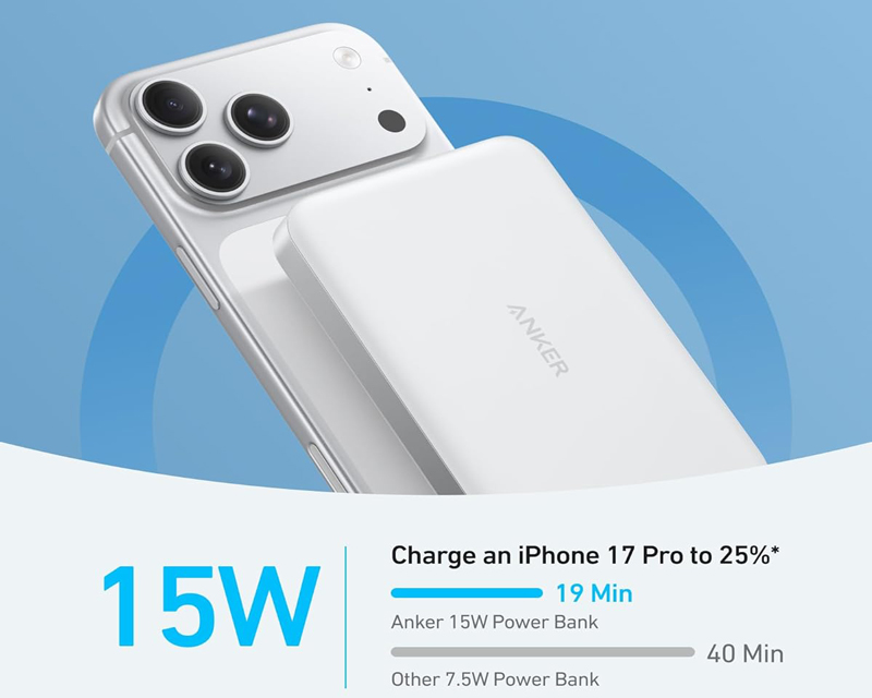Anker MagSafe bežična baterija 10000mAh bela (MOB03412)