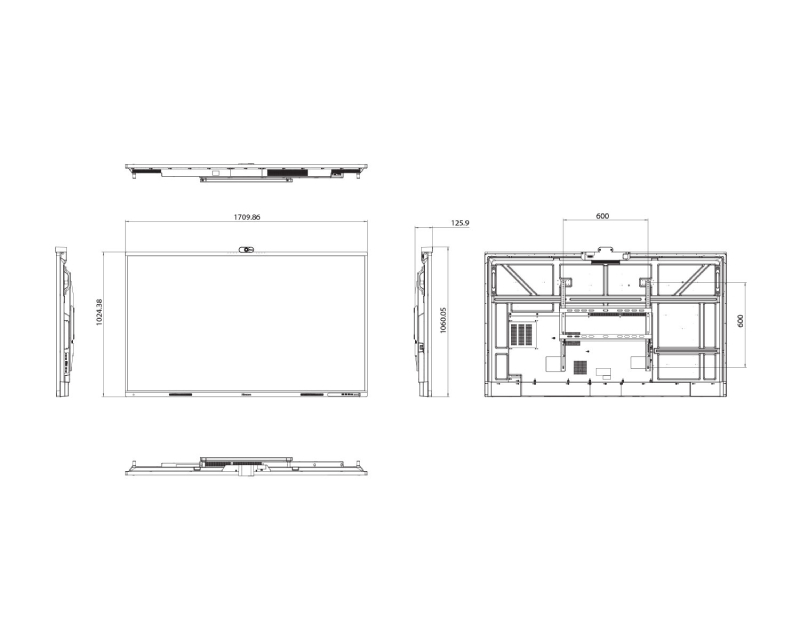 Hisense 75 inča interaktivni panel 4K, 55 tačaka dodira (DSS00290)