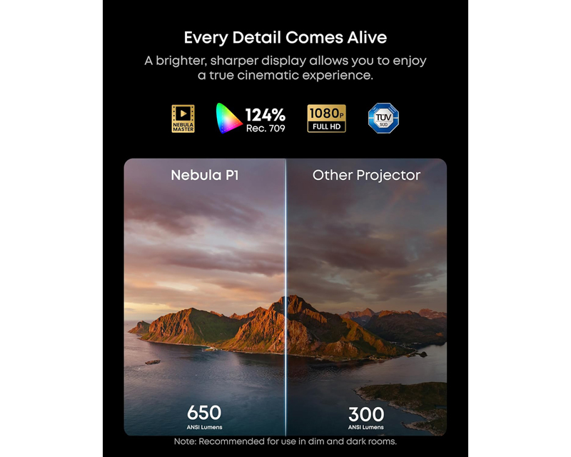 Anker Full HD prenosivi projektor Google TV sa baterijom (BIM00921)