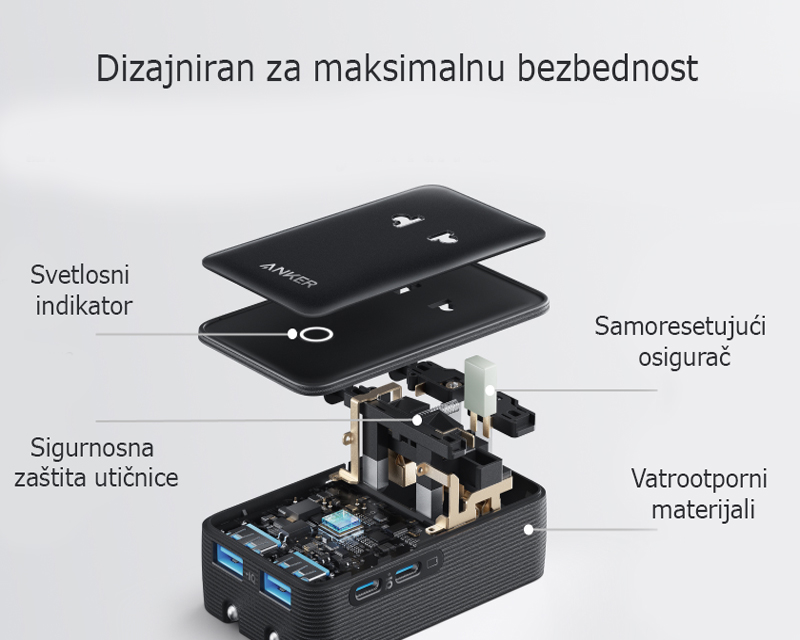 Anker 20W putni punjač sa univerzalnim utikačem (MOB03325)