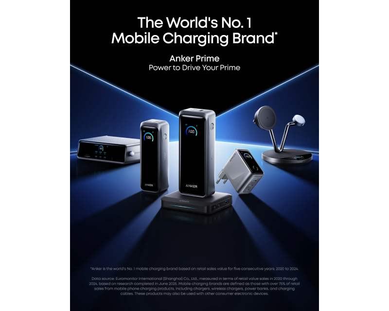 Anker 160W GaN punjač sa 3 USB-C porta (MOB03341)