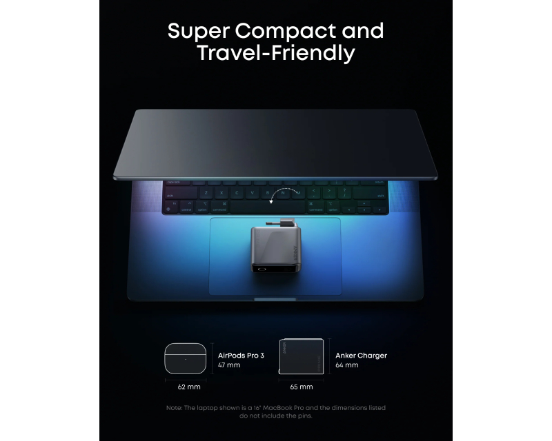 Anker 160W GaN punjač sa 3 USB-C porta (MOB03341)