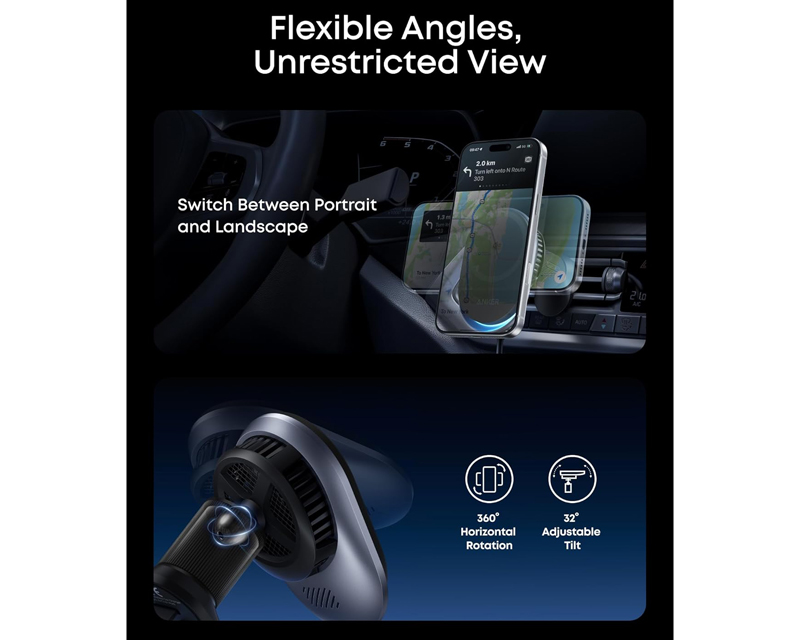Anker 25W auto bežični magnetni držač i punjač (MOB03343)