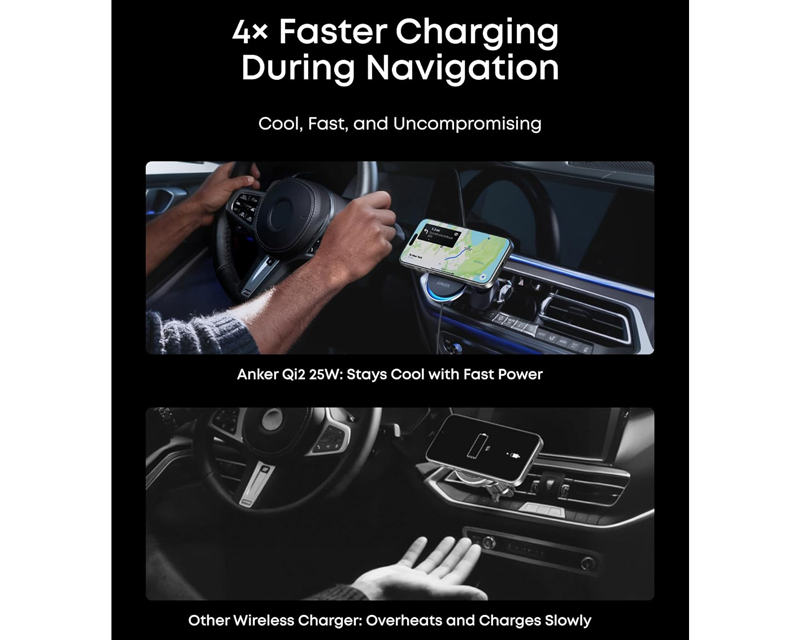 Anker 25W auto bežični magnetni držač i punjač (MOB03343)