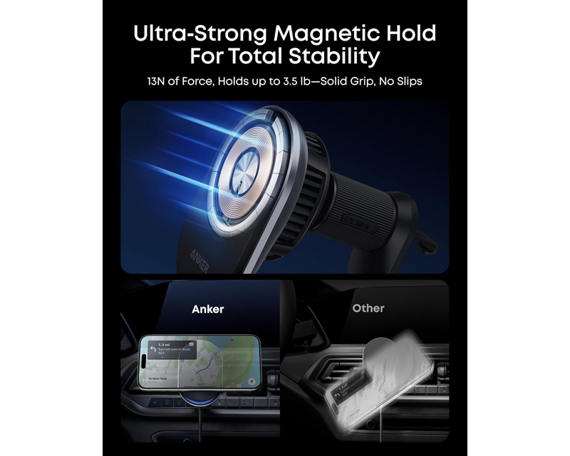 Anker 25W auto bežični magnetni držač i punjač (MOB03343)