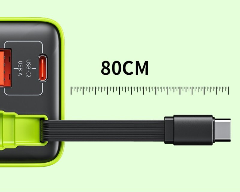 Wekome 65W punjač sa kablom i 3 izlaza (GPS01092)