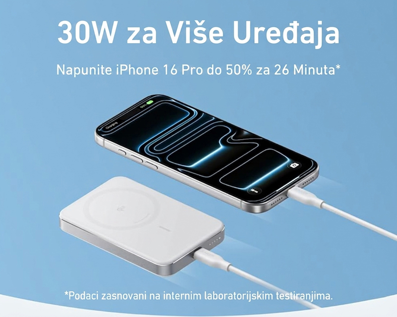 Anker MagSafe bežična baterija 10000mAh bela (MOB03412)