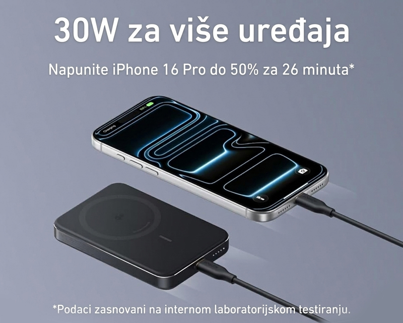 Anker MagSafe bežična baterija 10000mAh crna (MOB03320)