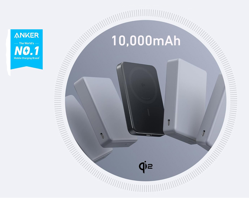 Anker MagSafe bežična baterija 10000mAh crna (MOB03320)