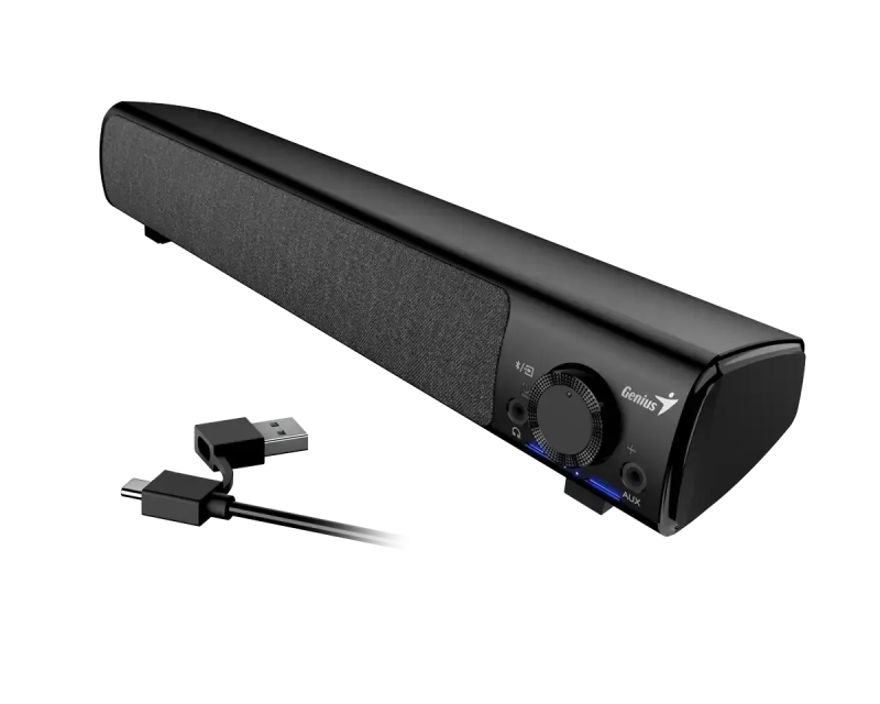 Genius soundbar 2.0 za računar USB-C i Bluetooth crno-sivi