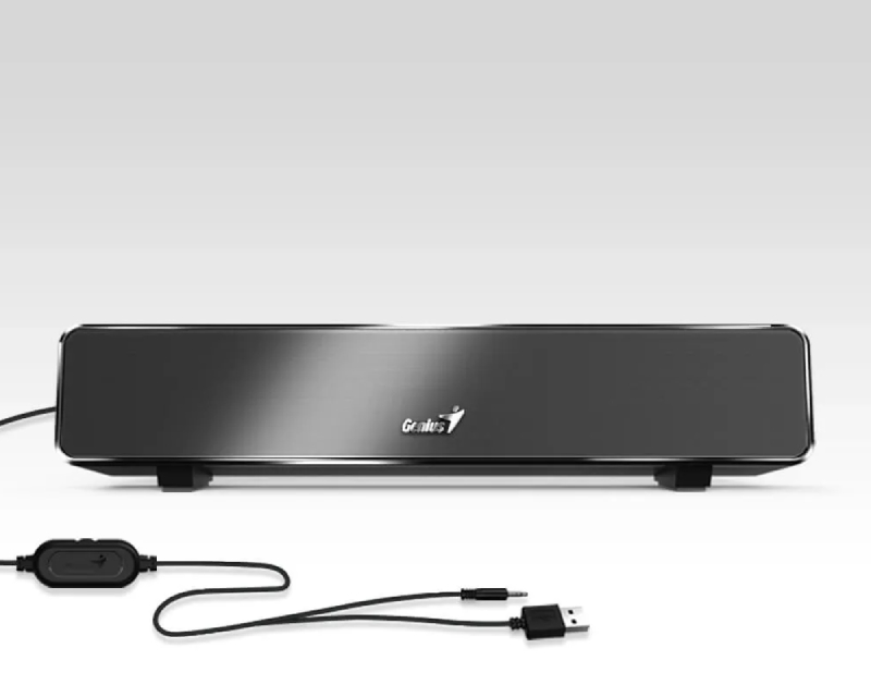 Genius soundbar 2.0 za računar 3.5mm i USB crni