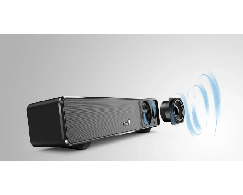 Genius soundbar 2.0 za računar 3.5mm i USB crni
