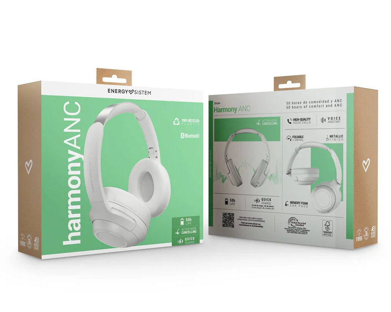Energy Sistem Harmony ANC Bluetooth slušalice, bele
