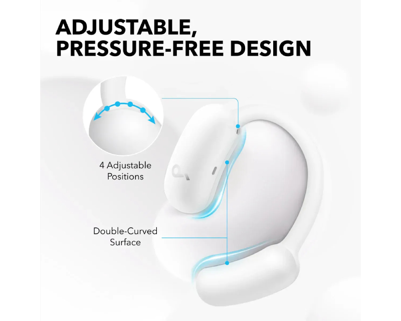 Anker Soundcore AeroFit 2 open ear bežične slušalice, bele