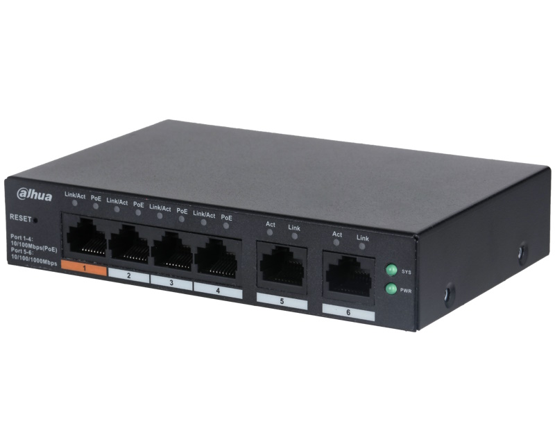 Dahua CS4006-4ET-60 PoE svič 6 portova 4 PoE 60W cloud upravljanje