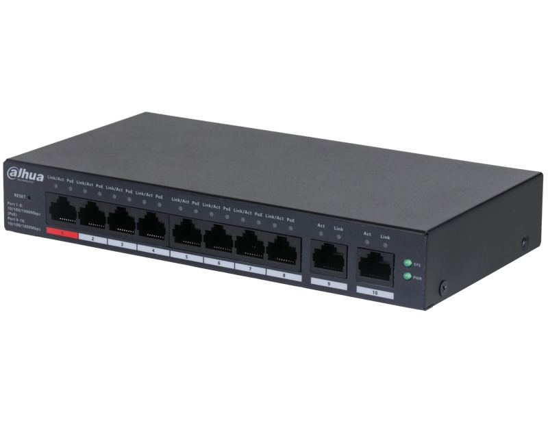 Dahua CS4010-8GT-110-V2 gigabitni PoE svič 10 portova 8 PoE 110W