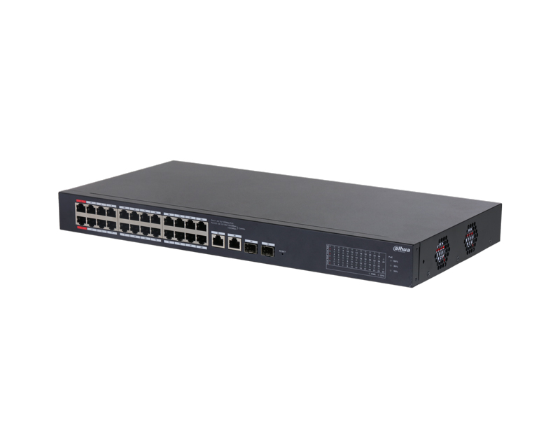 Dahua CS4226-24ET-240-V2 PoE svič 24 PoE porta 240W 2 SFP combo rek