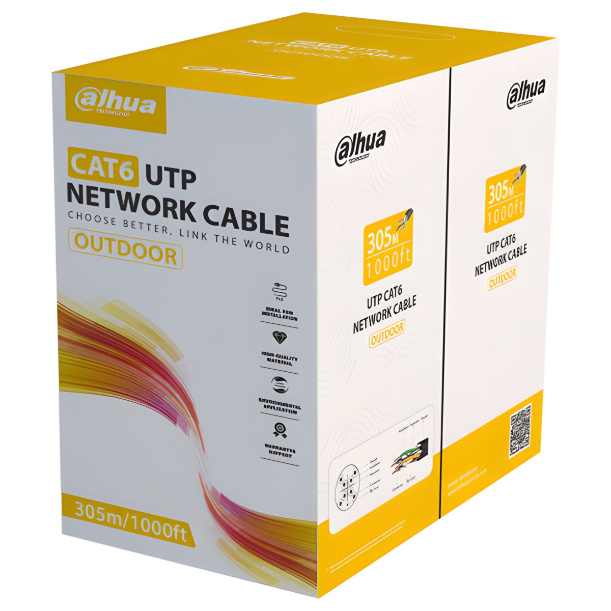 Dahua CAT6 spoljni UTP kabl kutija 305m za fasadu i dvorište - Mrežni UTP/FTP kablovi