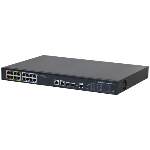 Dahua LR2218-16ET switch 16 portova sa 8 ePoE portova domet 300m - Oprema za video nadzor
