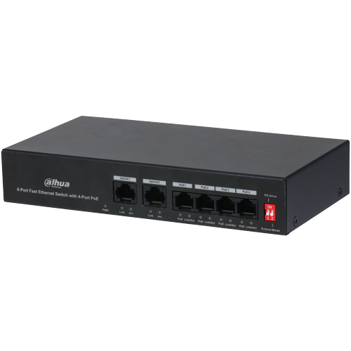 Dahua PFS3006-4ET-36 PoE switch 4 porta sa 2 uplink porta - Oprema za video nadzor