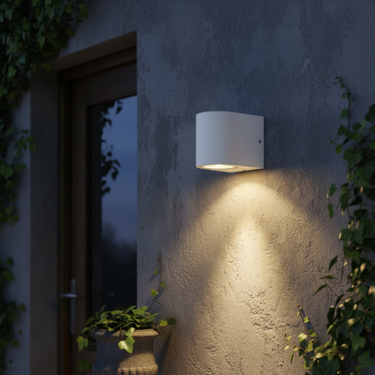 BRAYTRON bela zidna lampa 1xGU10 - Led spoljna rasveta