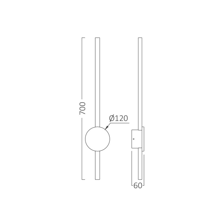 BRAYTRON crna zidna LED lampa 16W - Led spotovi