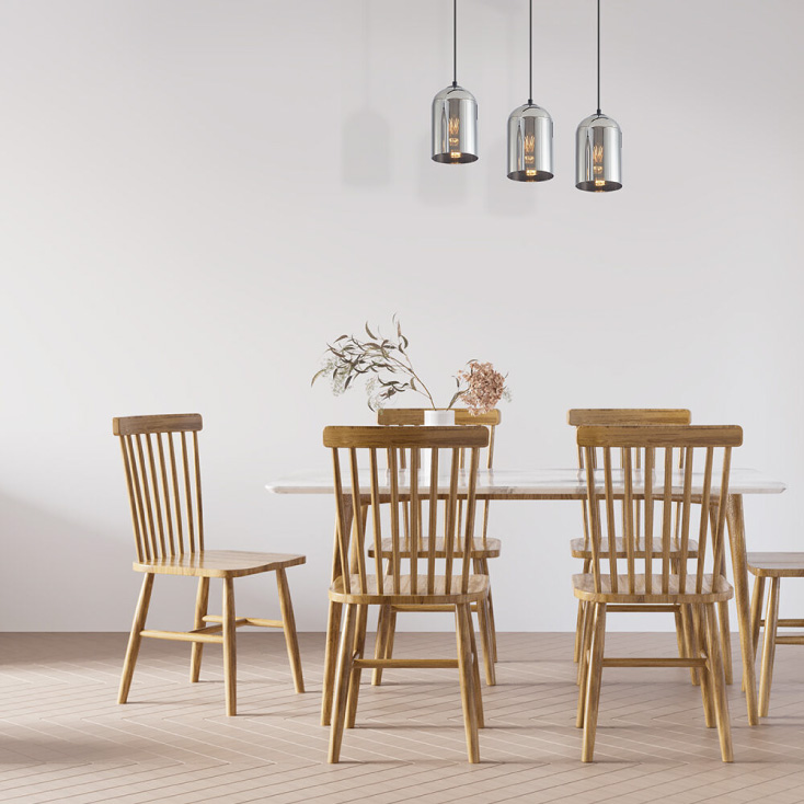 BRAYTRON dim siva visilica 3xE27 - Lusteri i visilice