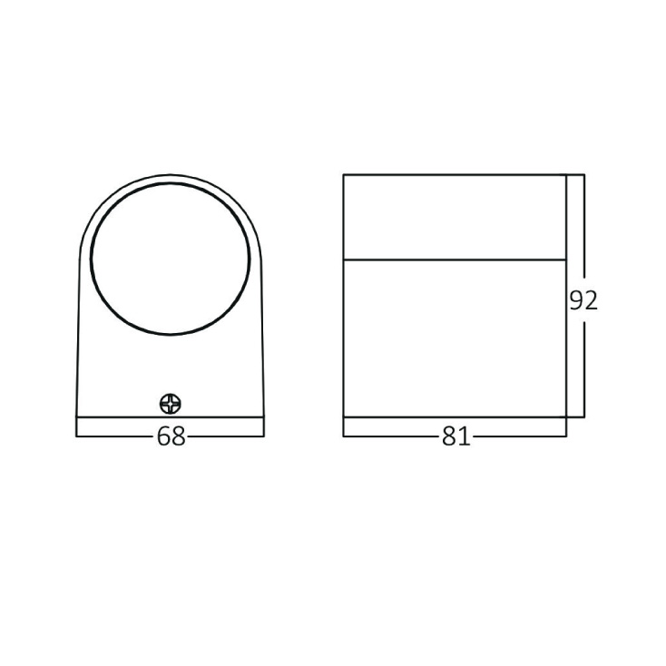 BRAYTRON siva zidna lampa 1xGU10 - Led spoljna rasveta