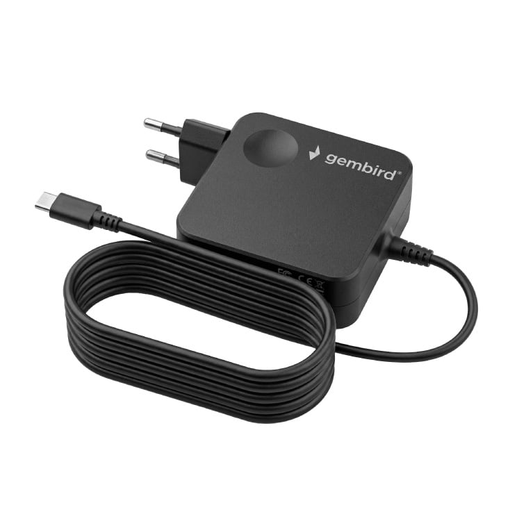 Gembird punjač za laptop 65W USB-C sa kablom 2m (NPA-AC9D) - Računari i IT oprema