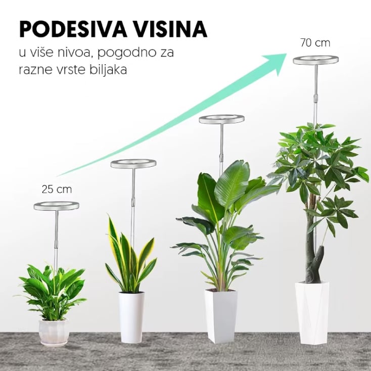 Jednostruka lampa za biljke 8W sa postoljem - Lampe za biljke