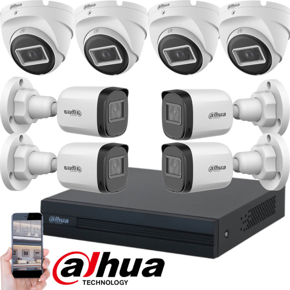 Komplet video nadzor 4dome + 4 bullet