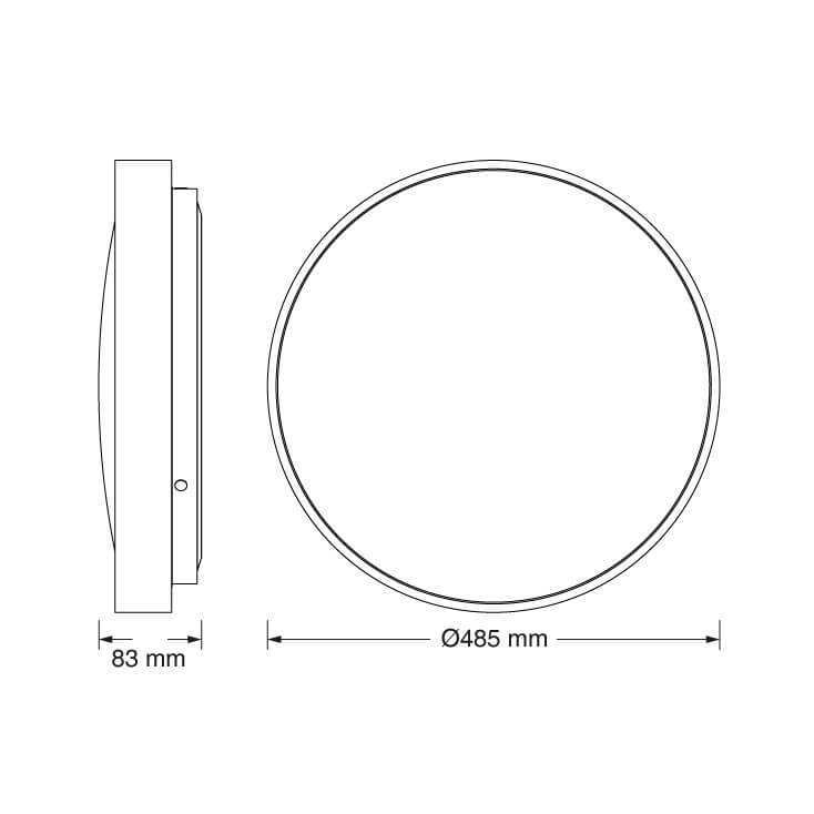 LED Plafonjera OSRAM LUXO 36W Crna - Hladno Svetlo, SKU: 4099854651533E - Led plafonjere