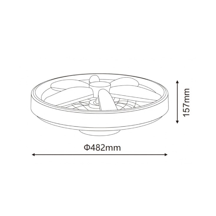 LED Plafonjera sa Ventilatorom YL-FAN-G001/B | Tiha + 3 brzine - Led plafonjere