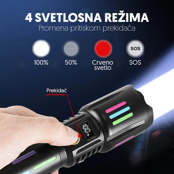 LED Ručna lampa sa WHITE LASER LED tehnologijom - Led lampe na baterije