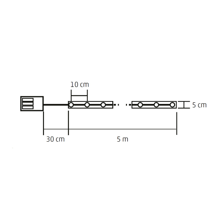 LED svetleći niz zlatna traka - Dekorativna rasveta