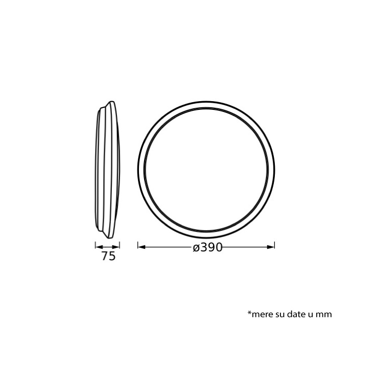 LEDVANCE LED Plafonjera 24W 4058075832756E | Topla Bela - Led plafonjere