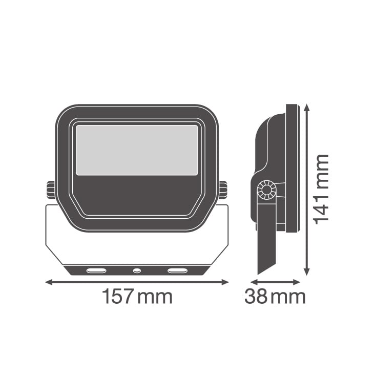 LEDVANCE LED Reflektor 17W/11W 4000K IP66 Crni - Reflektor bez senzora