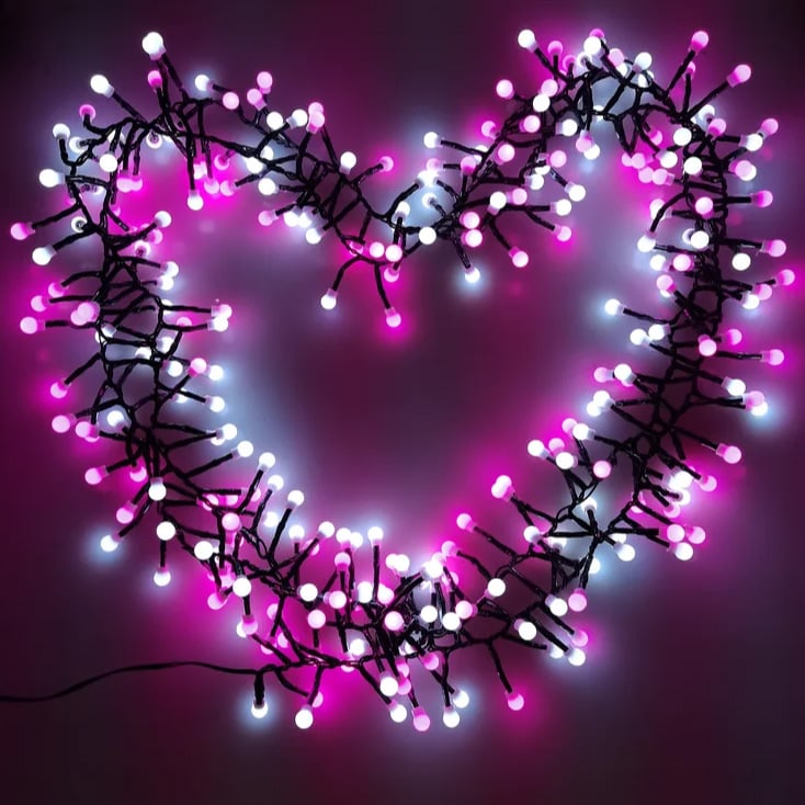 Lampice za jelku sa 100 roze i belih LED dioda 10m - Dekorativna rasveta