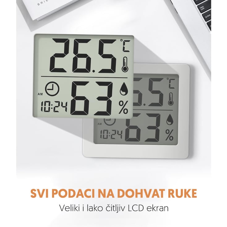 Mini termo-higrometar sa satom - Termostati za grejanje i hlađenje