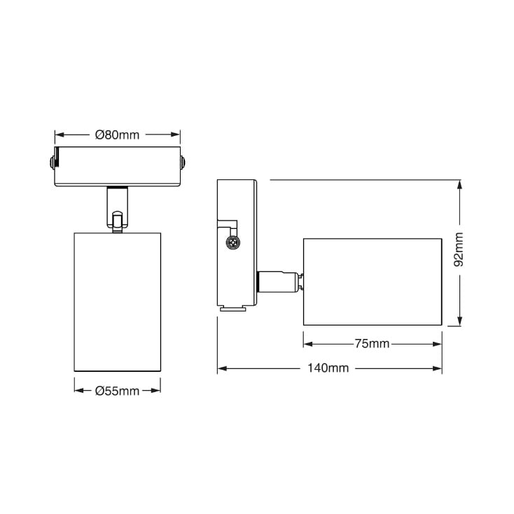 OSRAM ELEMENTAL GU10 spot lampa crna | 4099854587528E - Led spotovi