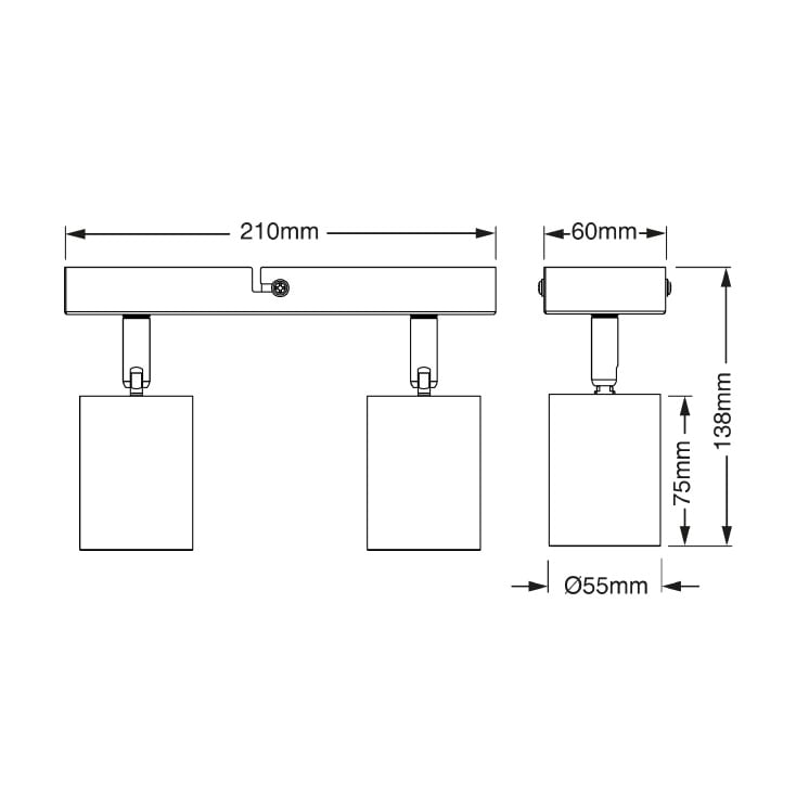 OSRAM ELEMENTAL Spot Lampa 2xGU10 | SKU 4099854587542E - Led spotovi