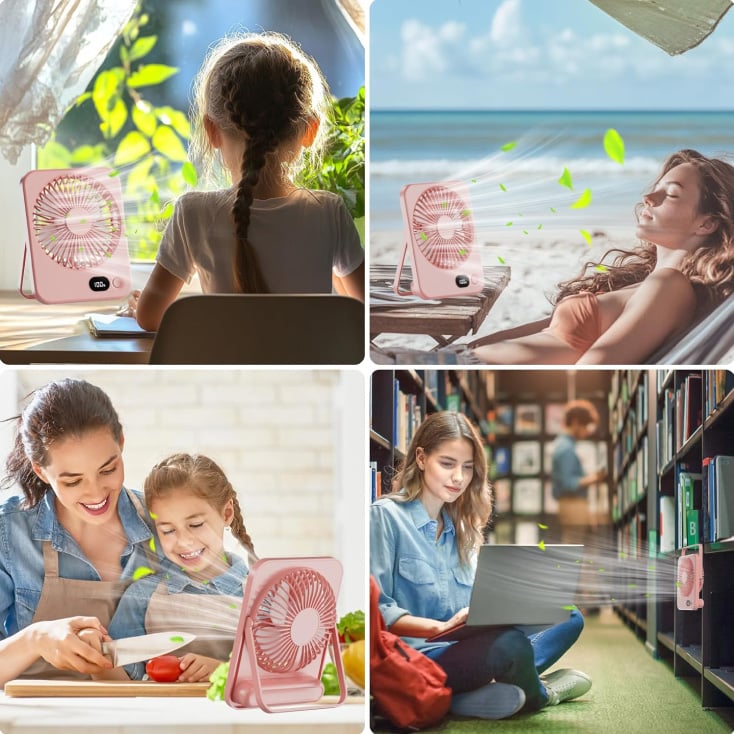 PROSTO Mini Prenosni Ventilator sa Punjivom Baterijom USB - Stoni ventilatori